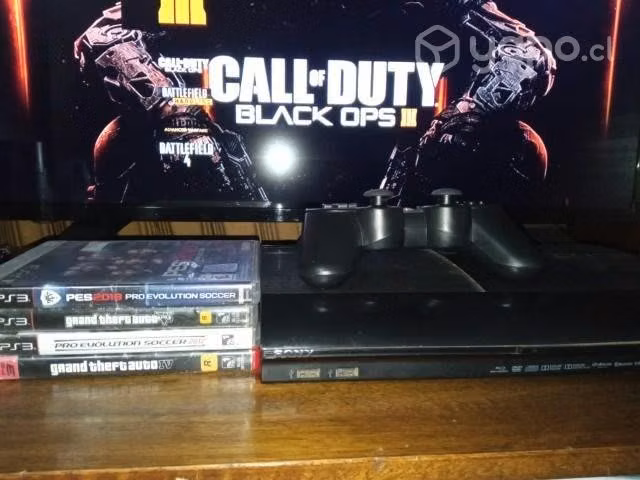 Ps3+1 control+8 juegos digitales y 4 físico