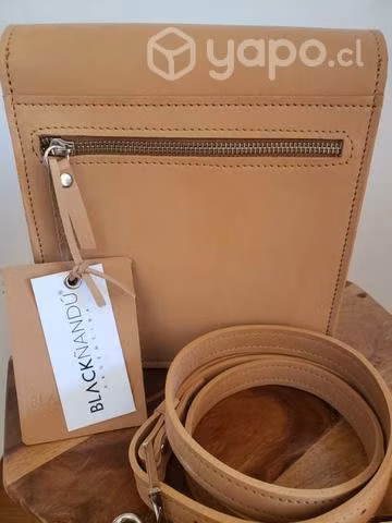 Cartera Bandolera cuero argentino - Imagen 2