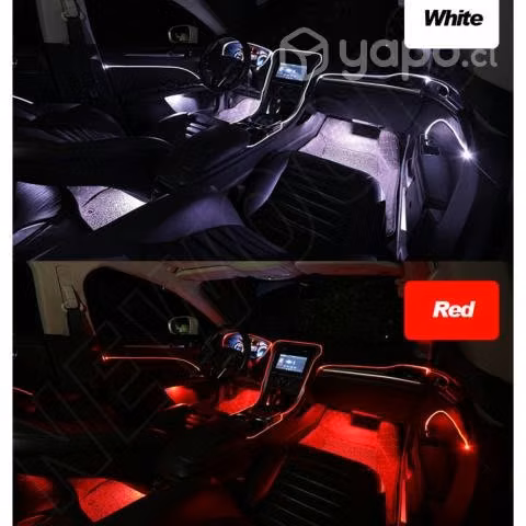 Tira De Luces Led De Neón Rgb Interior Auto 12v