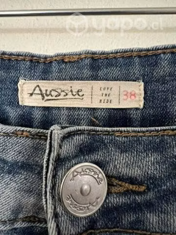 Short Elastico Marca Aussie Talla 38 Celeste - Imagen 3