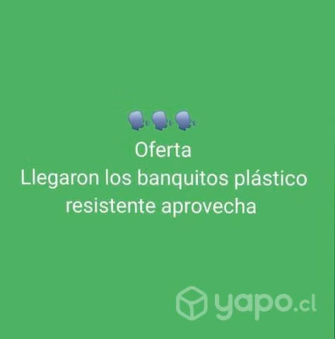 banquitos plástico resistente