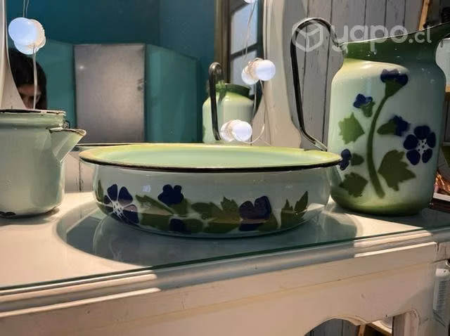 Jarrón de porcelana antiguo + lavatorio