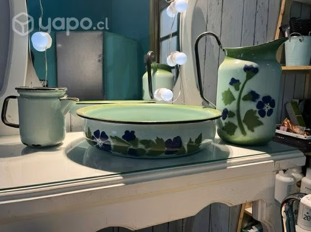Jarrón de porcelana antiguo + lavatorio