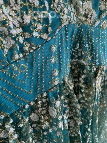 Vestido Gala Verde/Turquesa Lentejuelas