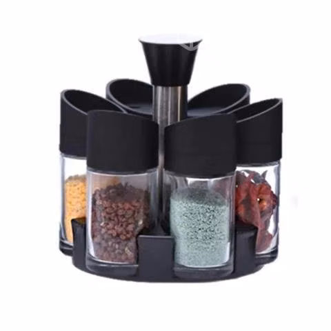 Set 6 Especieros Condimentos Moderno Giratorio 360