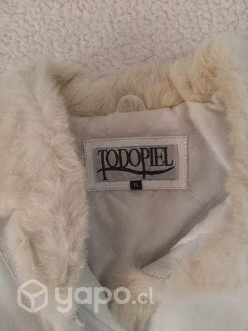 Chaqueta cuero blanco TodoPiel