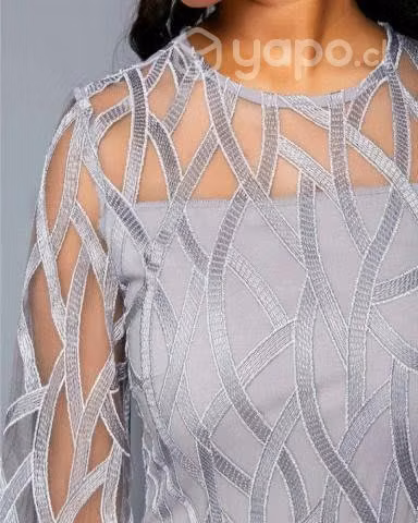 Vestido Fiesta Talla Grande Manga Vg 80