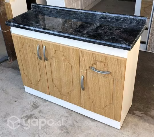 Mueble meson base 3 cuerpos color madera euca