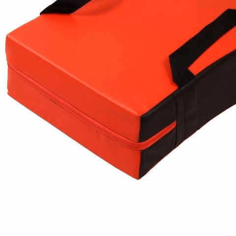 Escudo Curvo De Rugby Rojo 65x45x15 Tela Tevinil