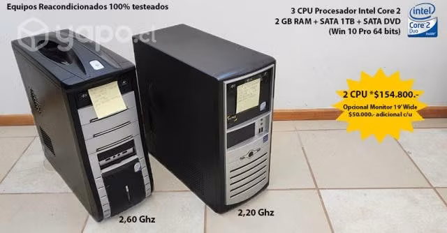 Paquete 2 CPU Procesador Intel Core 2