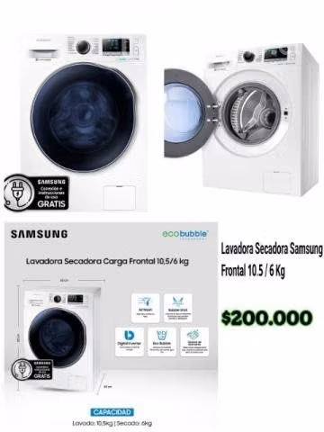 Lavadora secadora Samsung