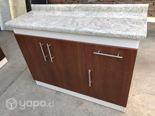 Mueble meson base 3 cuerpos color cerezo