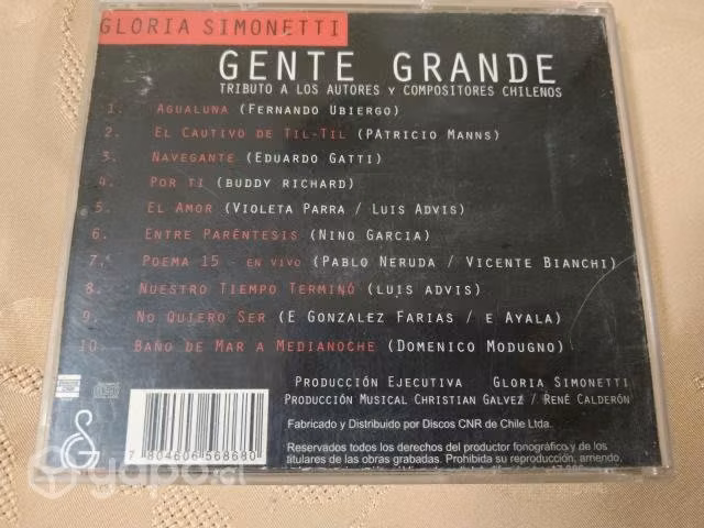 Mc150: cd gloria simonetti 2012