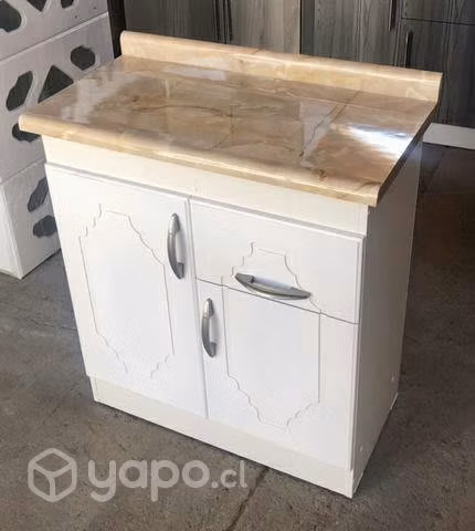 Mueble meson base 2 cuerpos blanco lacado - Imagen 2