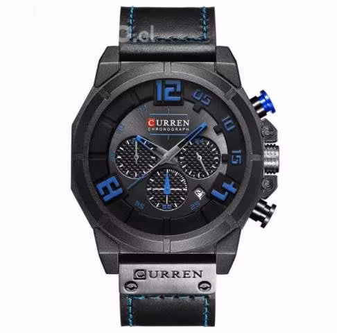 Reloj cronógrafo curren para hombre-cuero