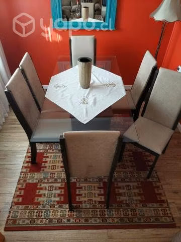 Comedor cubierta vidrio