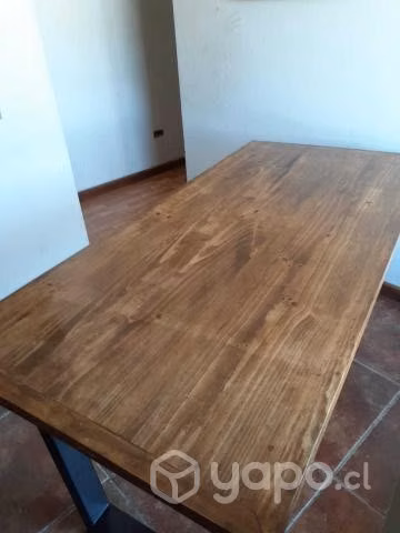 Mesa Escritorio Rustico Pino Fierro