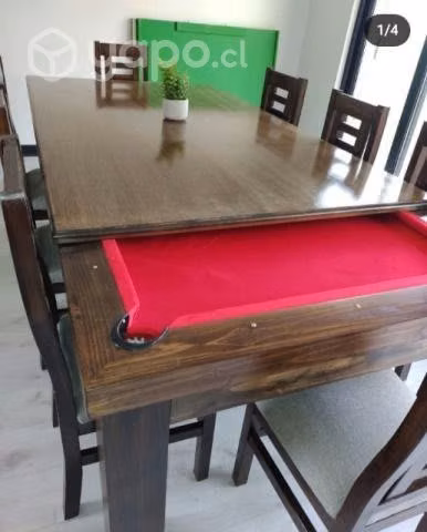 Mesa de pool con cubierta para comedor