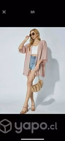 Kimono color rosa hermoso shein - Imagen 3