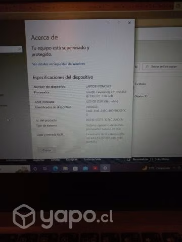 Notebook Asus Celeron 1.1GH/4GB Ram/ modelo W202NA - Imagen 5