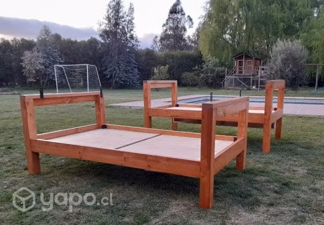 Camarote Rústico Madera 100% - Cama Doble