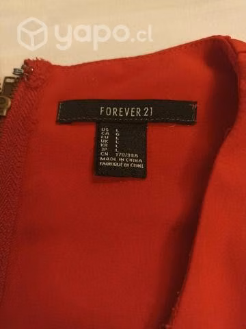 Vestido rojo talla L. Forever 21