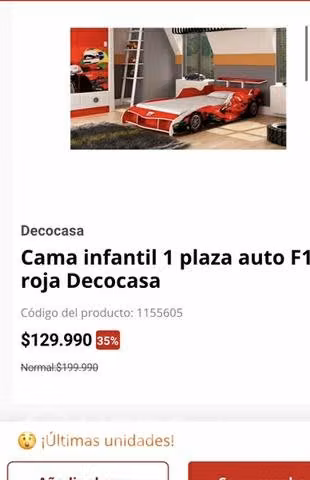Cama auto 1 plaza
