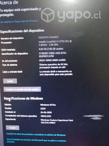 Pc HP Intel core i7