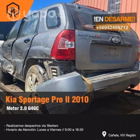 Cuna Kia sportage pro ii 2010