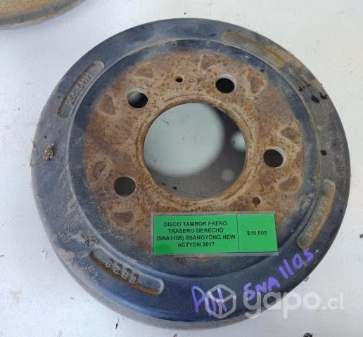 Disco Tambor Freno Trasero Derecho (SNA1105) Ssang