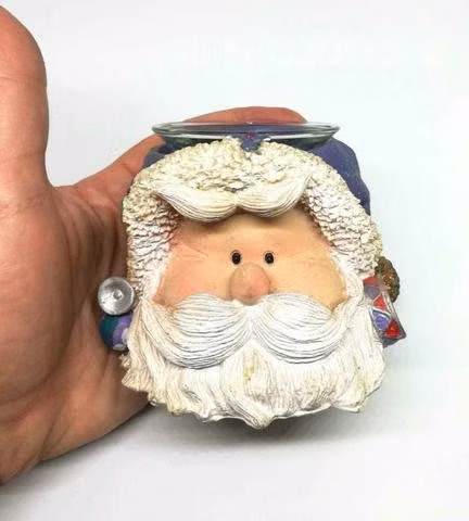 Portavela/Candelabro Navideño,Cara Viejito Pascuer