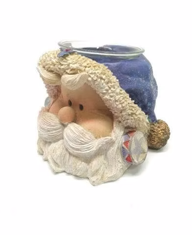 Portavela/Candelabro Navideño,Cara Viejito Pascuer - Imagen 3