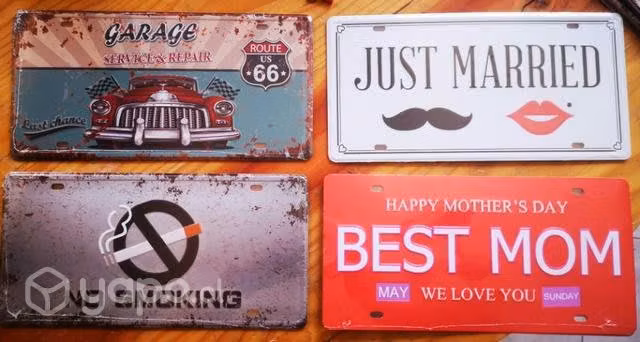 Latas decorativas tipo patente