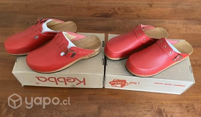 Zuecos kebba originales robó de cuero Nro40