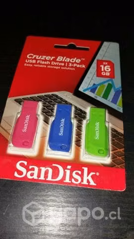 Pendrive 16 gb pack 3