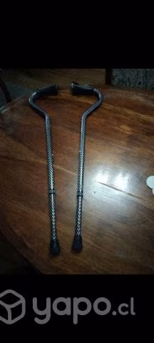 Par de bastones metálicos ajustable