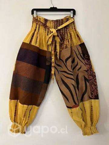 Pantalón Hindu Con Bolsillo Talla Xl/2xl Amarillo