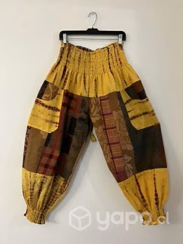 Pantalón Hindu Con Bolsillo Talla Xl/2xl Amarillo
