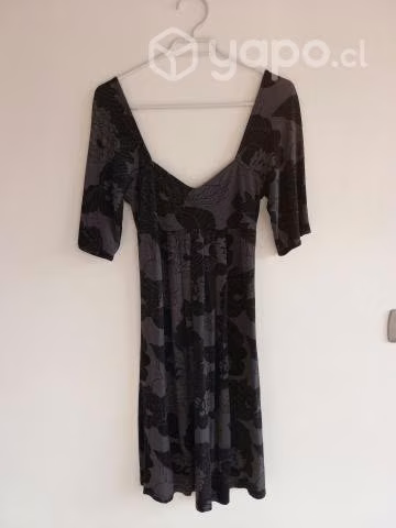 Vestido Lush Talla S (negro gris hojas)