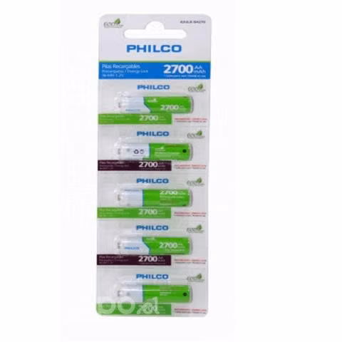 Pilas recargables aa, 5 unidades, 2700 mah