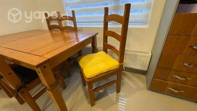 Comedor 6 personas madera barniz