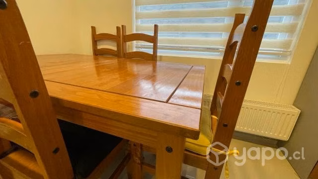 Comedor 6 personas madera barniz