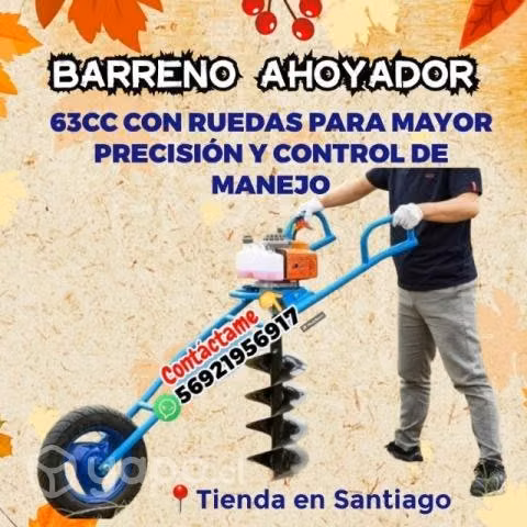 Barreno ahoyador 63cc motor 2 t