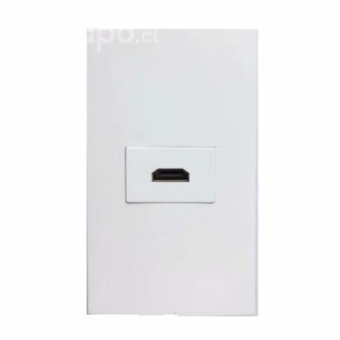Placa a muro 1 puerto hdmi h/h 90°, tipo copla