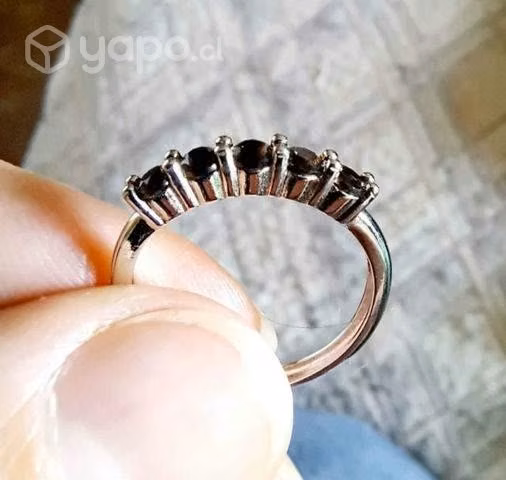 Anillo Medio Cintillo,Bañado Plata,Ajustable - Imagen 2