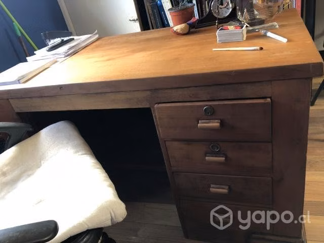 Escritorio antiguo madera nativa - Imagen 2