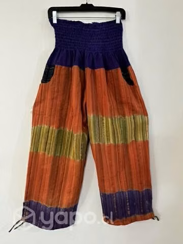 Pantalón Hindú Con Bolsillo Talla M/l Naranjo