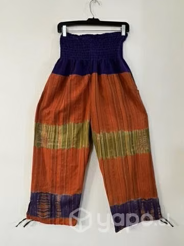 Pantalón Hindú Con Bolsillo Talla M/l Naranjo