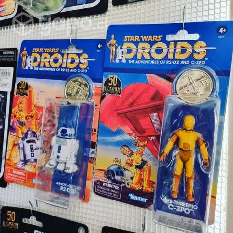 Figuras star wars serie droids R2D2 y C3PO