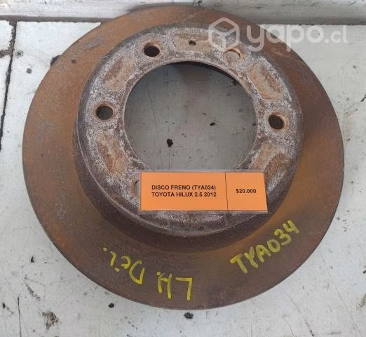 Disco Freno (TYA034) Toyota Hilux 2.5 2012